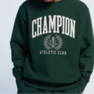 CHAMPION Athletic Club Crest Crew Neck Sweatshirt